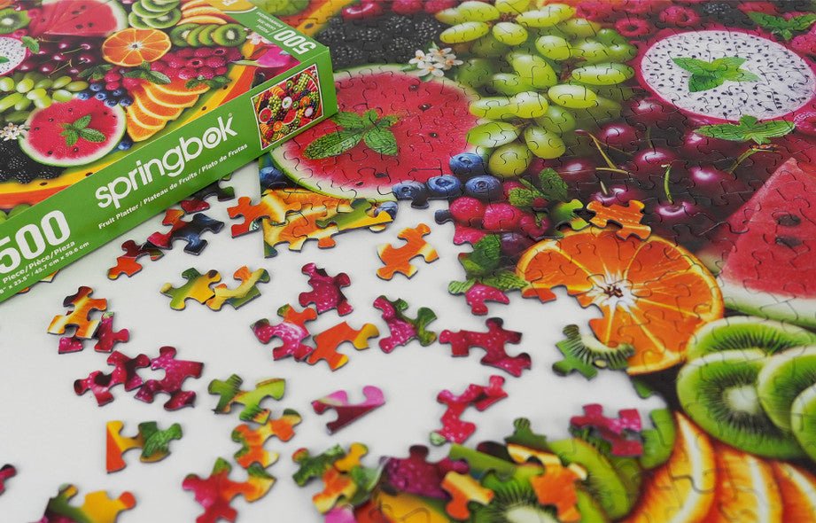 Fruit Platter 500 Piece Jigsaw Puzzle by Springbok Puzzles - Springbok Puzzles - Jigsaw Puzzles - The Puzzle Center