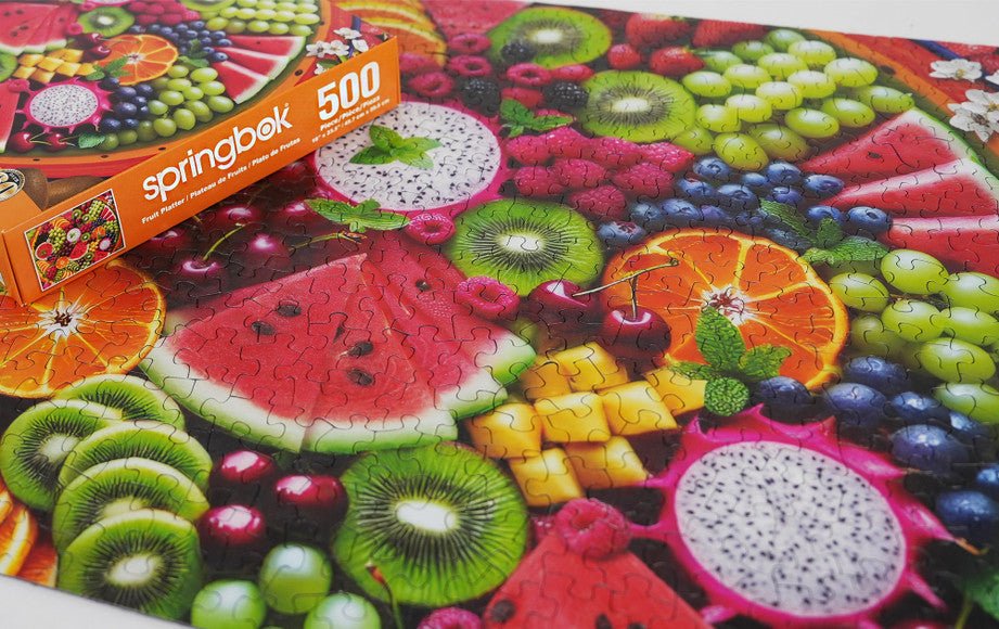 Fruit Platter 500 Piece Jigsaw Puzzle by Springbok Puzzles - Springbok Puzzles - Jigsaw Puzzles - The Puzzle Center