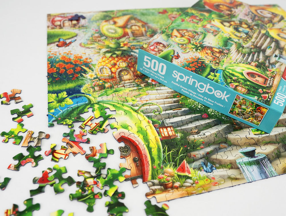 Fruitful Dream Village 500 Piece Jigsaw Puzzle | Springbok Puzzles - Springbok Puzzles - Jigsaw Puzzles - The Puzzle Center