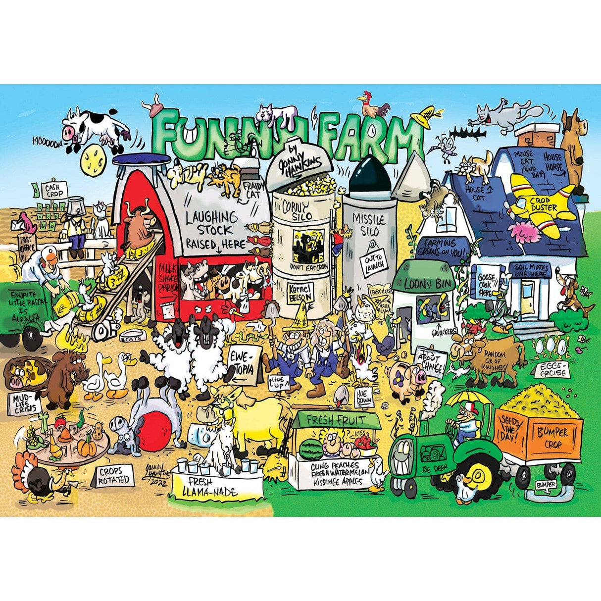 Funny Farm 1000 Piece Jigsaw Puzzle by Masterpieces Puzzles - Masterpieces Puzzles - Jigsaw Puzzles - The Puzzle Center