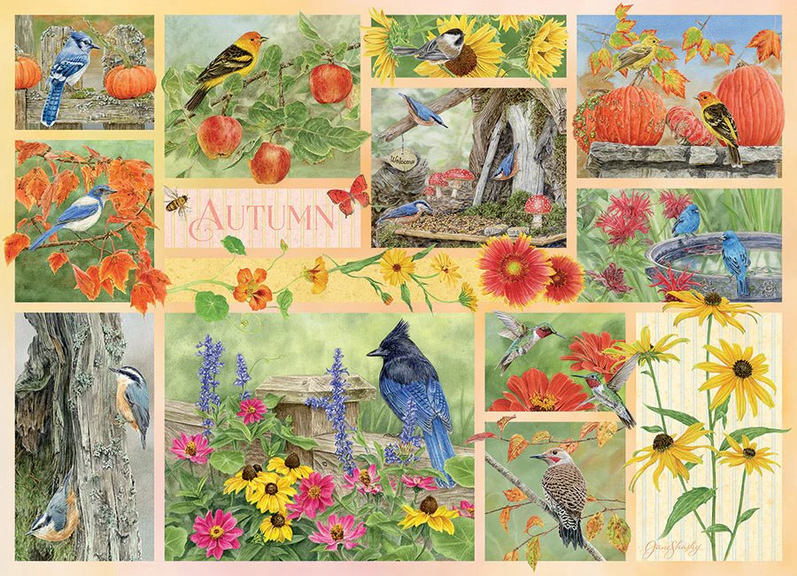 Garden Birds in Autumn 500 Piece Jigsaw Puzzle | Cobble Hill - Jigsaw Puzzles - The Puzzle Center
