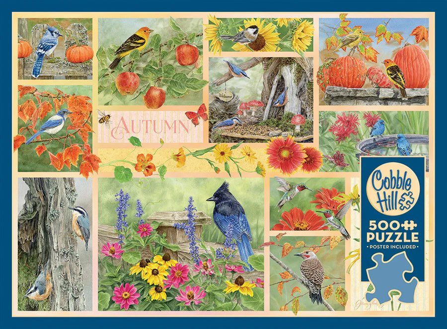 Garden Birds in Autumn 500 Piece Jigsaw Puzzle | Cobble Hill - Jigsaw Puzzles - The Puzzle Center