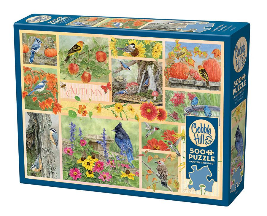 Garden Birds in Autumn 500 Piece Jigsaw Puzzle | Cobble Hill - Jigsaw Puzzles - The Puzzle Center