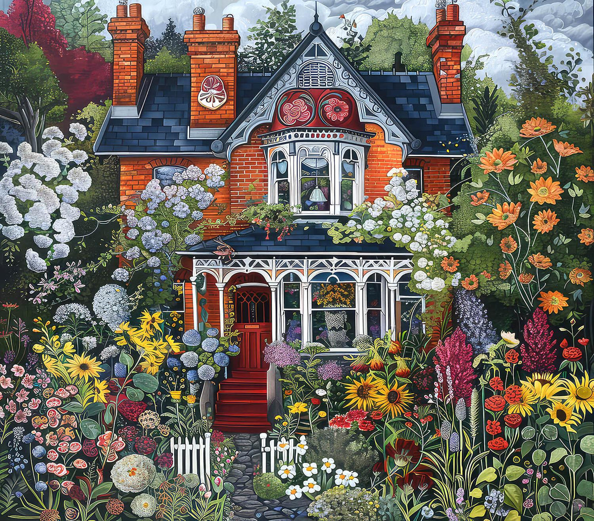 Garden Cottage 300 Piece Jigsaw Puzzle | SunsOut