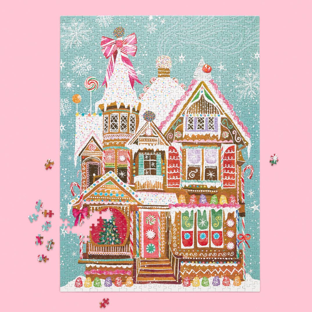 Gingerbread House 1000 Piece Jigsaw Puzzle | WerkShoppe - Jigsaw Puzzles - The Puzzle Center