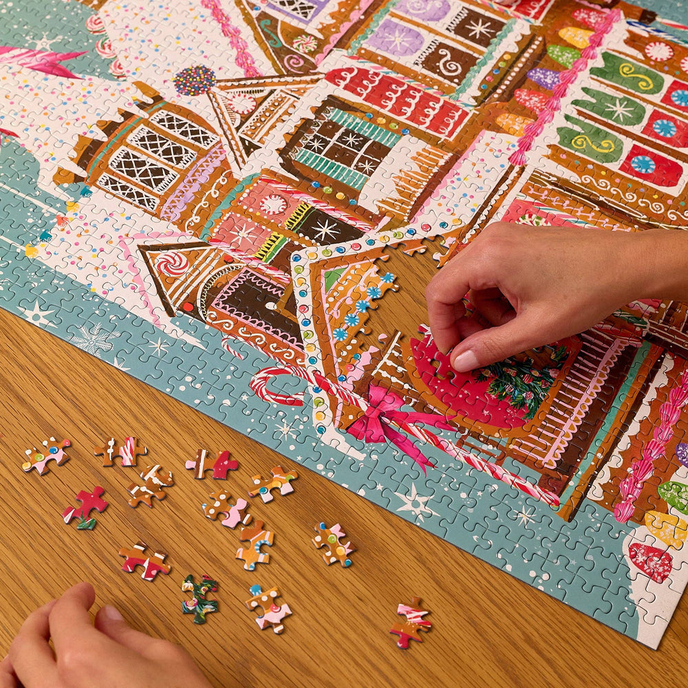 Gingerbread House 1000 Piece Jigsaw Puzzle | WerkShoppe - Jigsaw Puzzles - The Puzzle Center