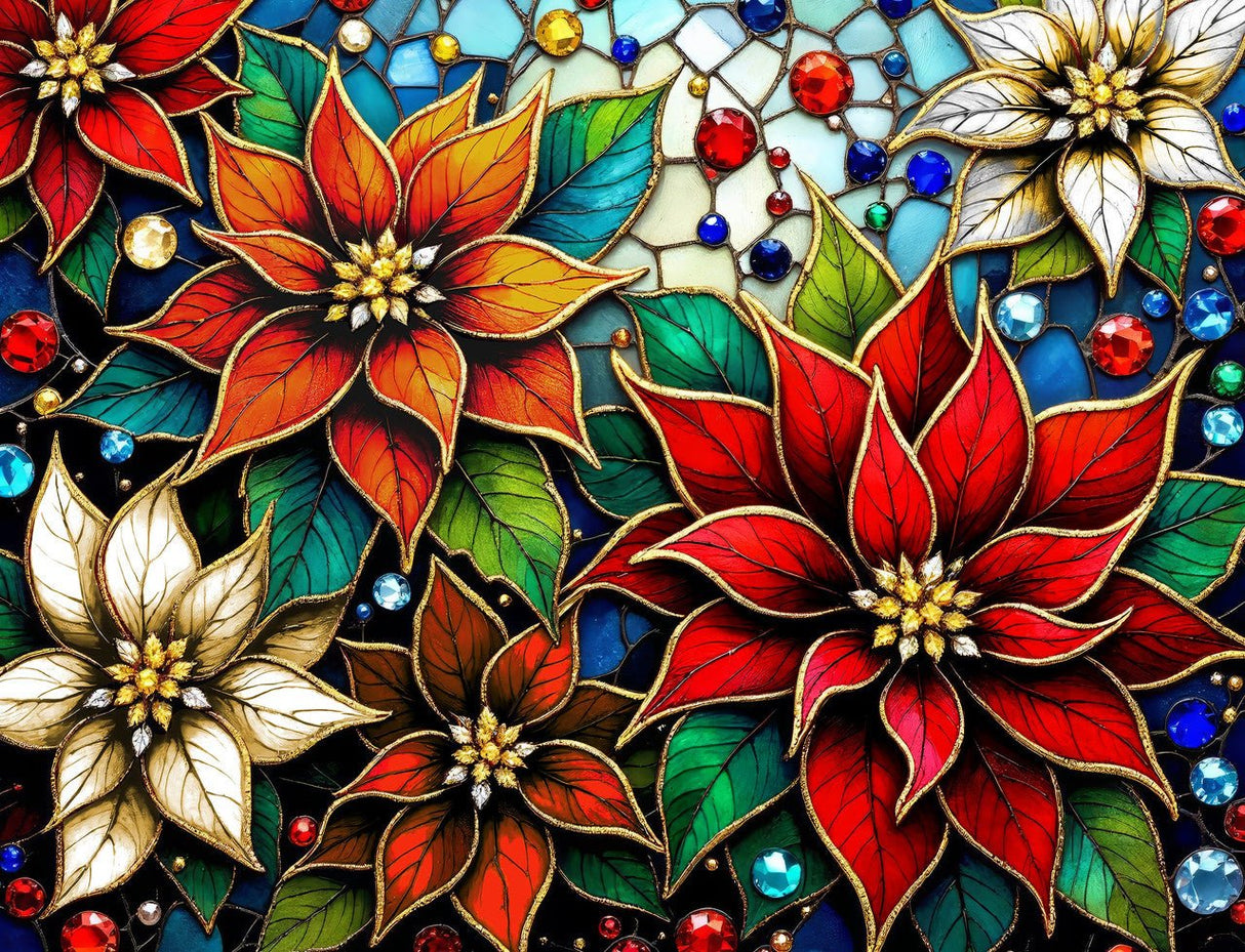 Glazing Poinsettias 1000 Piece Jigsaw Puzzle | Springbok Puzzles - Springbok Puzzles - Jigsaw Puzzles - The Puzzle Center