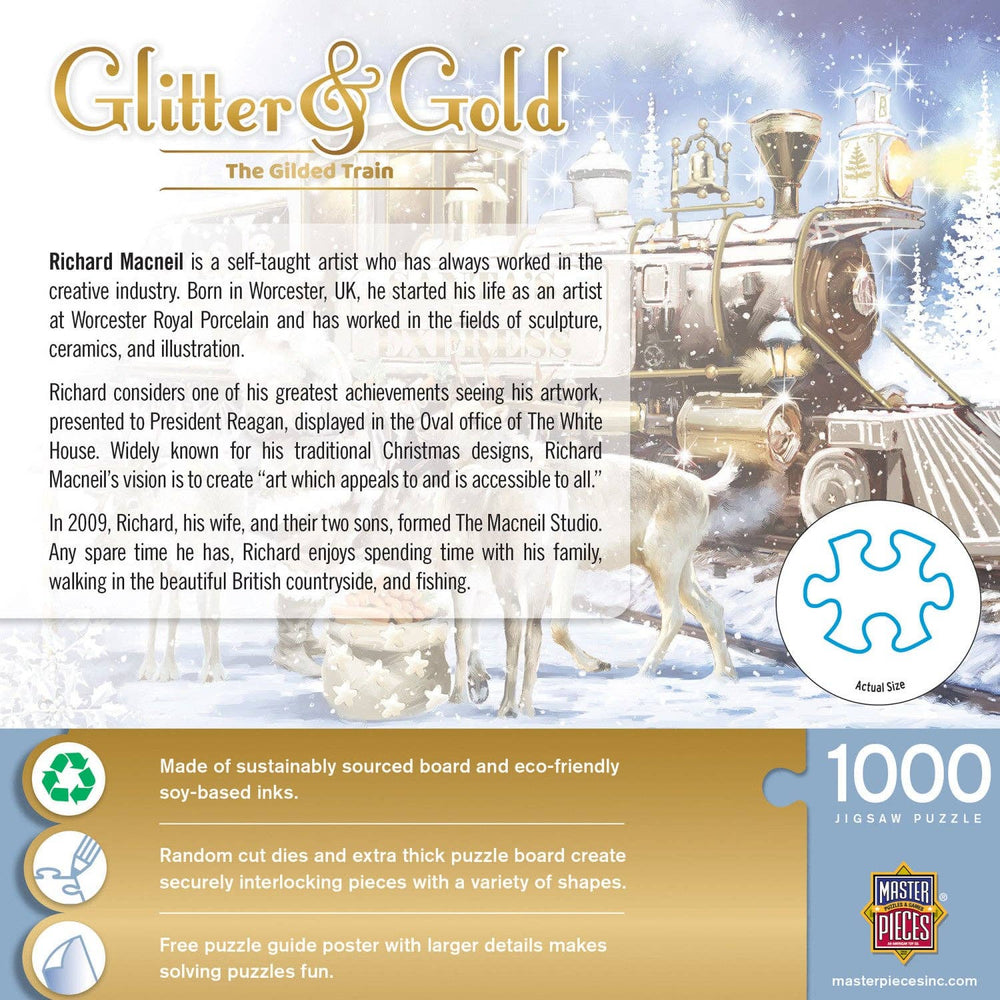 Glitter & Gold - The Gilded Train 1000 Piece Jigsaw Puzzle | Masterpieces Puzzles - Jigsaw Puzzles - The Puzzle Center