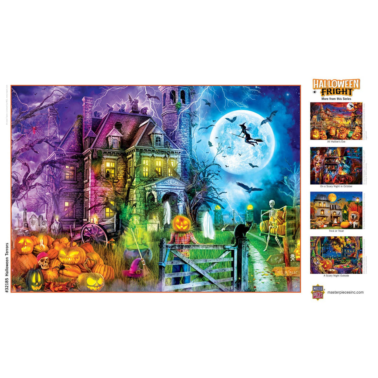 Glow in the Dark - Halloween Terrors 500 Piece Puzzle by MasterPieces - Masterpieces Puzzles - Jigsaw Puzzles - The Puzzle Center -