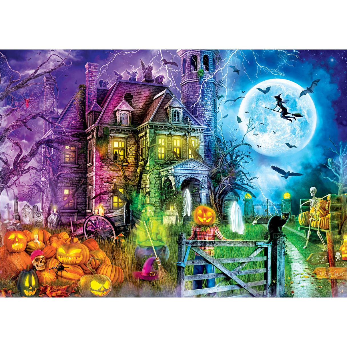 Glow in the Dark - Halloween Terrors 500 Piece Puzzle by MasterPieces - Masterpieces Puzzles - Jigsaw Puzzles - The Puzzle Center -