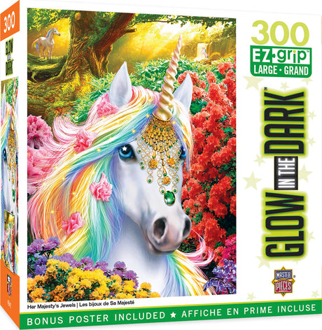 Glow in the Dark - Her Majesty's Jewels 300 Piece Puzzle by MasterPieces Puzzles - Masterpieces Puzzles - Jigsaw Puzzles - The Puzzle Center -