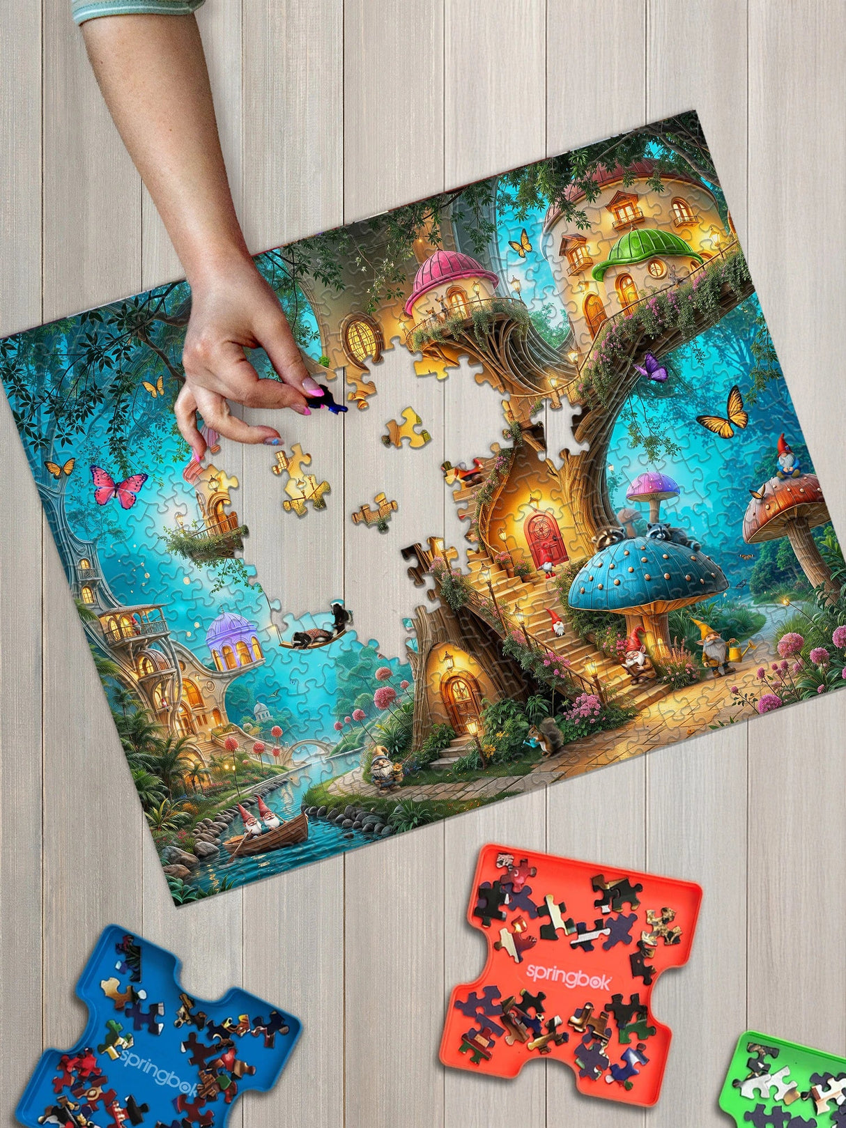 Gnome Treehouse Village 500 Piece Jigsaw Puzzle | Springbok Puzzles - Jigsaw Puzzles - The Puzzle Center