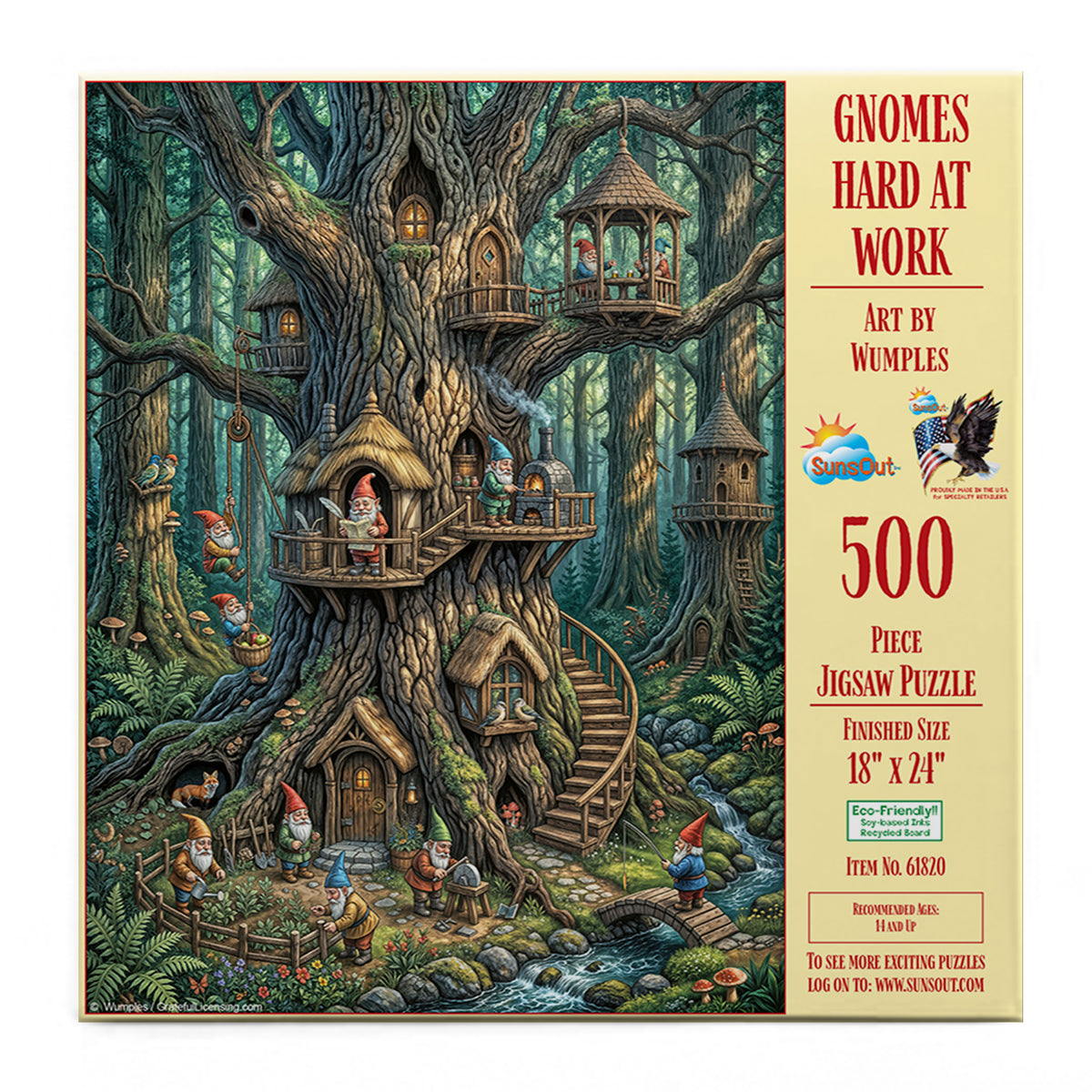 Gnomes Hard At Work 500 Piece Jigsaw Puzzle | SunsOut