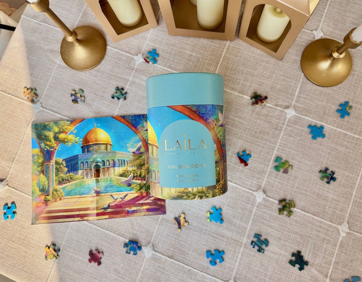Golden Dome 500 Piece Jigsaw Puzzle | Laila Luxury Puzzles - Jigsaw Puzzles - The Puzzle Center