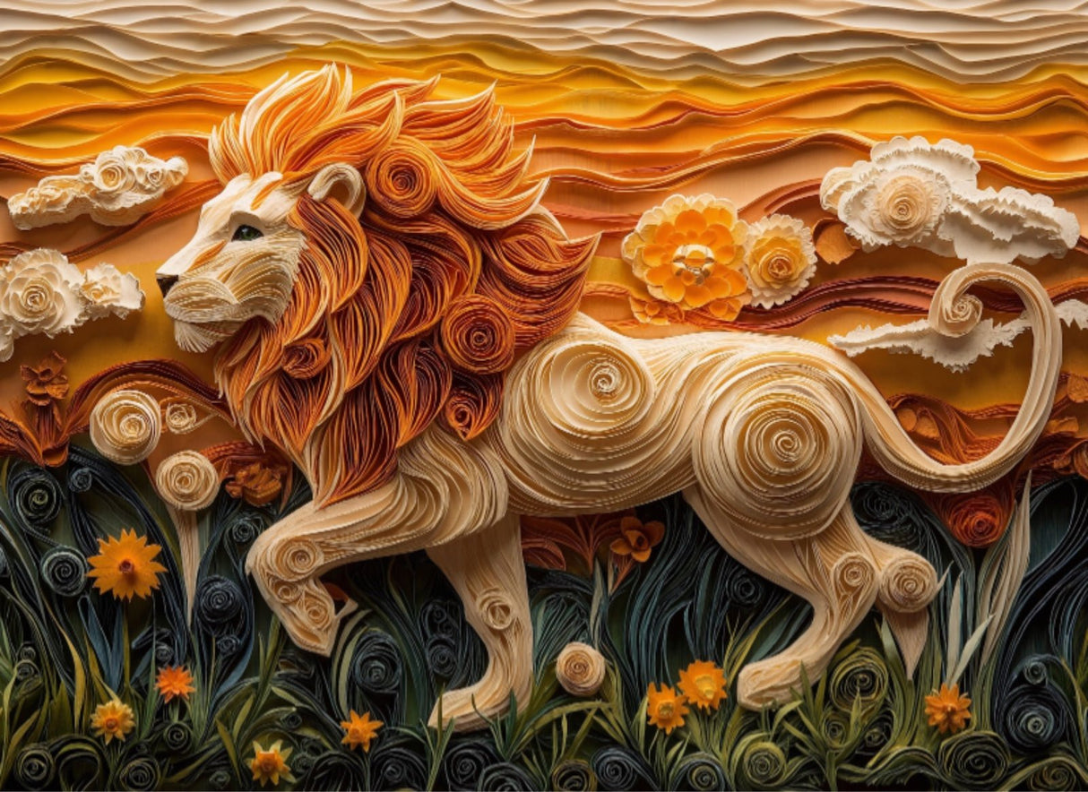 Golden Lion 1000 Piece Jigsaw Puzzle | Final Piece Puzzles - Jigsaw Puzzles - The Puzzle Center