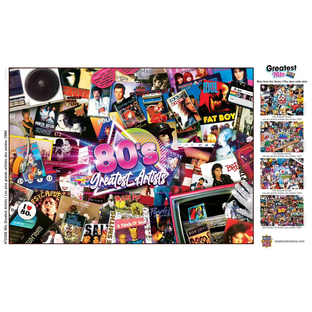 Greatest Hits - 80's Artists 1000 Piece Puzzle by Masterpieces Puzzles - Masterpieces Puzzles - Jigsaw Puzzles - The Puzzle Center