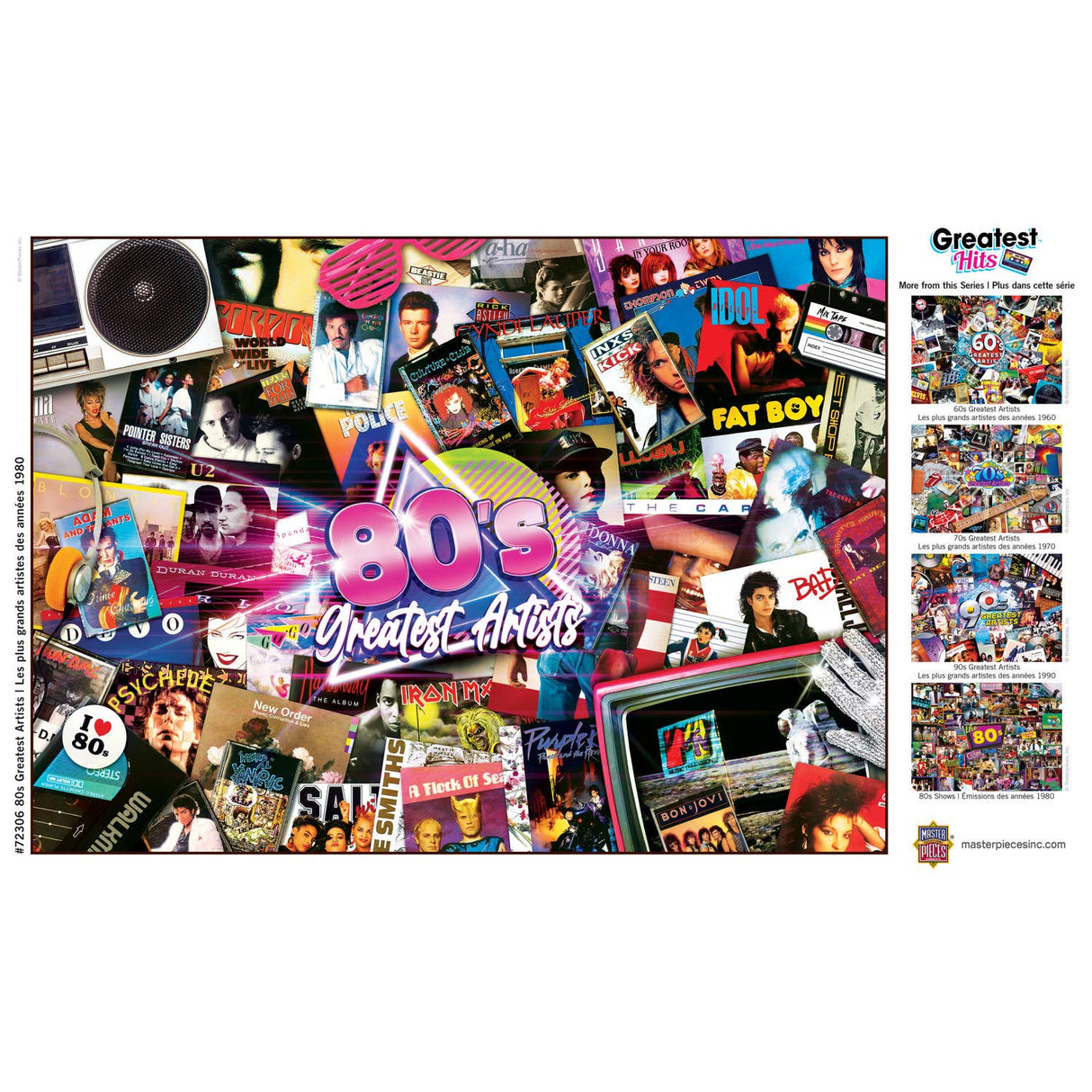 Greatest Hits - 80's Artists 1000 Piece Puzzle by Masterpieces Puzzles - Masterpieces Puzzles - Jigsaw Puzzles - The Puzzle Center