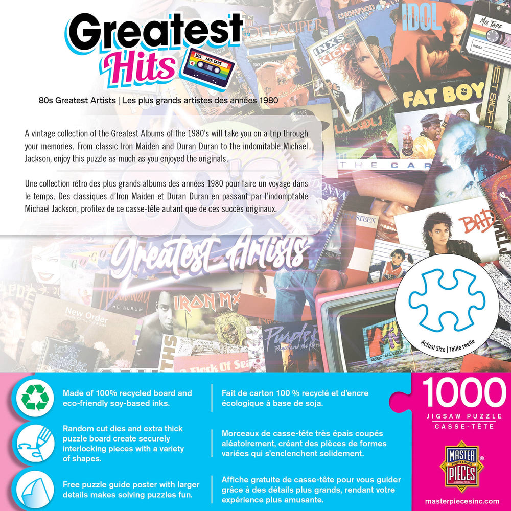 Greatest Hits - 80's Artists 1000 Piece Puzzle by Masterpieces Puzzles - Masterpieces Puzzles - Jigsaw Puzzles - The Puzzle Center