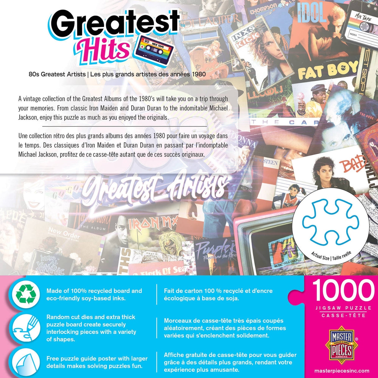 Greatest Hits - 80's Artists 1000 Piece Puzzle by Masterpieces Puzzles - Masterpieces Puzzles - Jigsaw Puzzles - The Puzzle Center