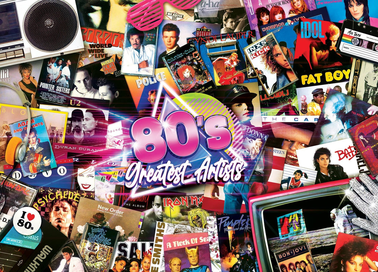 Greatest Hits - 80's Artists 1000 Piece Puzzle by Masterpieces Puzzles - Masterpieces Puzzles - Jigsaw Puzzles - The Puzzle Center