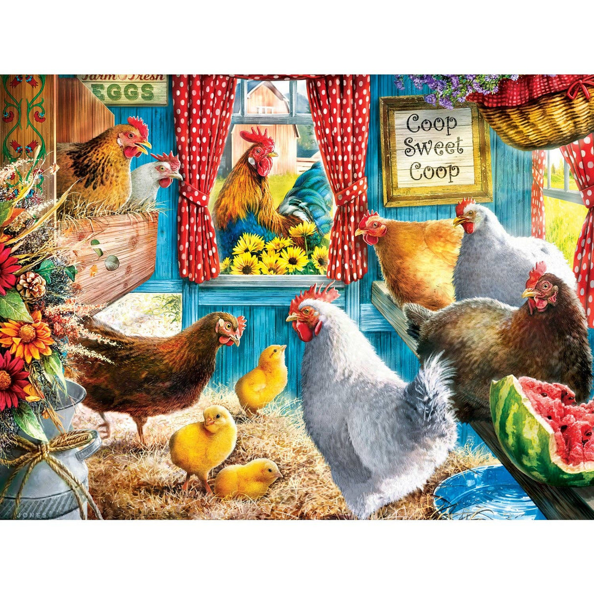 Green Acres - Cluckington Palace 300 Piece EZ Grip Puzzle | Masterpieces - Masterpieces Puzzles - Jigsaw Puzzles - The Puzzle Center