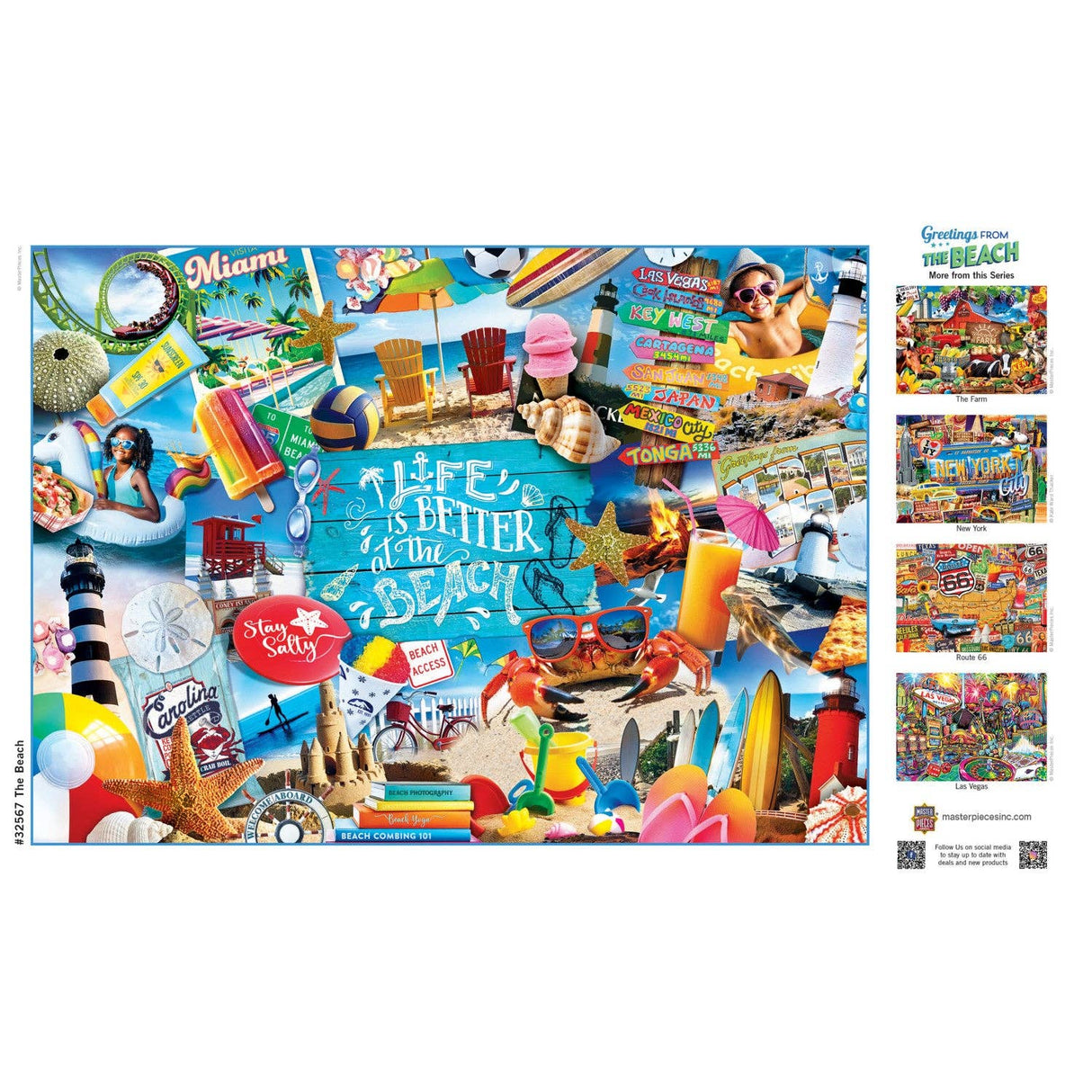 Greetings From the Beach 500 Piece Jigsaw Puzzle | Masterpieces Puzzles - Masterpieces Puzzles - Jigsaw Puzzles - The Puzzle Center