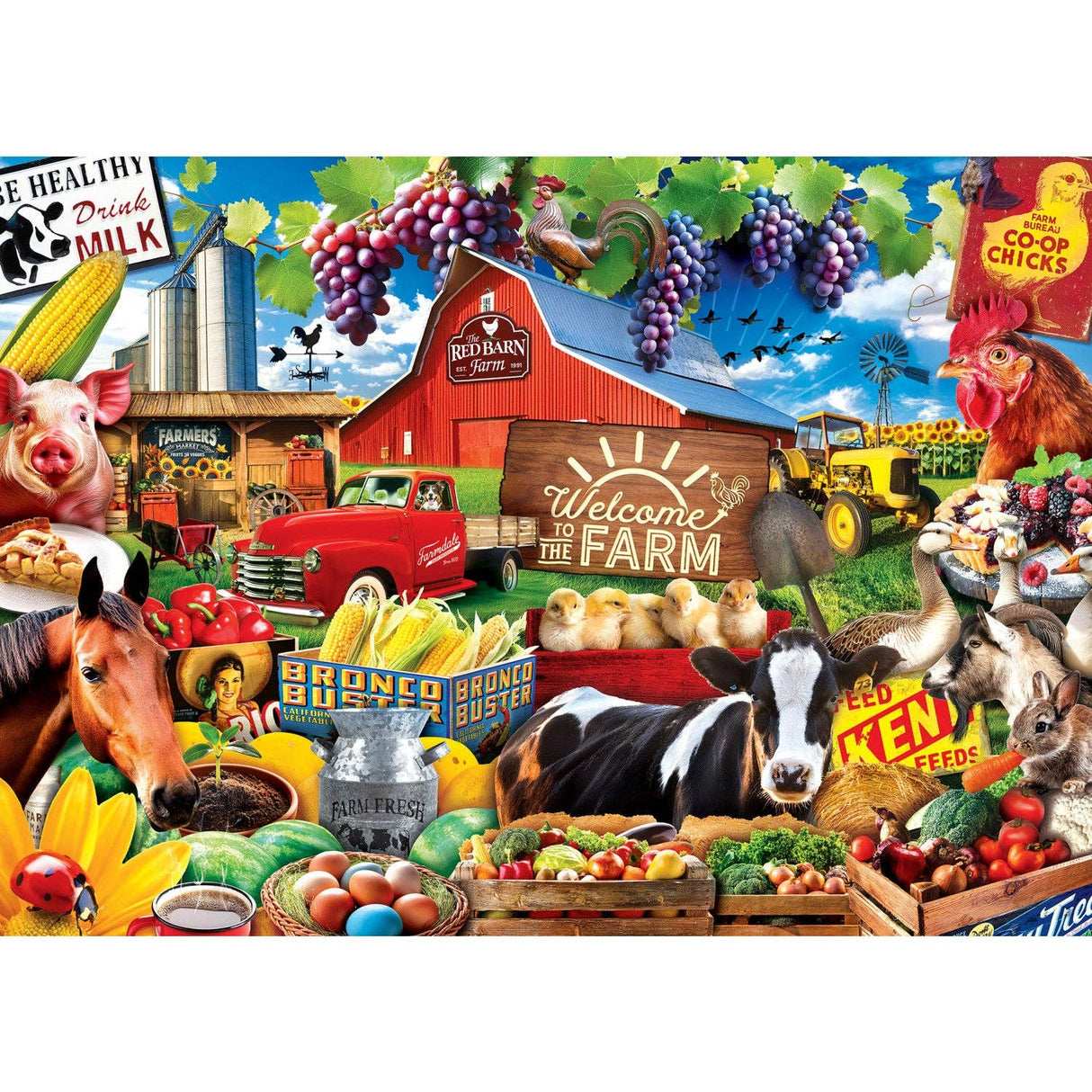 Greetings From the Farm 500 Piece Jigsaw Puzzle by Masterpieces Puzzles - Masterpieces Puzzles - Jigsaw Puzzles - The Puzzle Center
