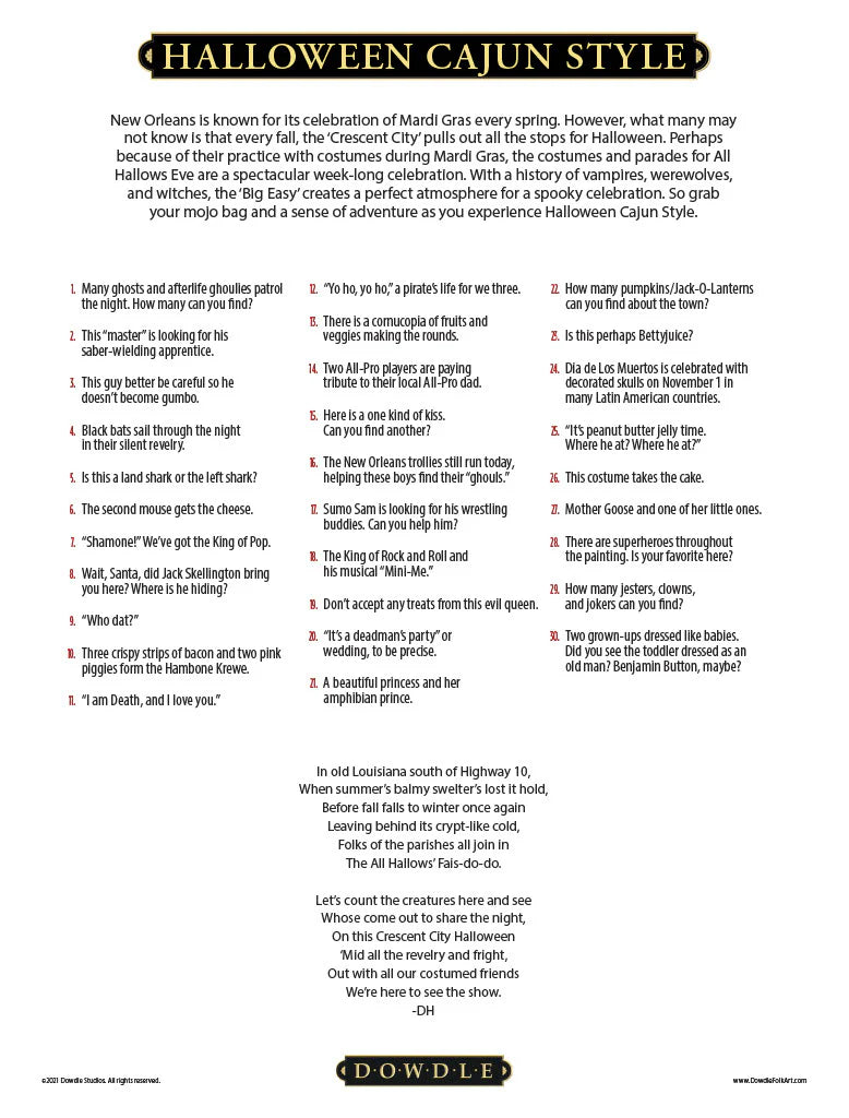 Halloween Cajun Style 1000 Piece Jigsaw Puzzle | Dowdle Puzzles - Jigsaw Puzzles - The Puzzle Center