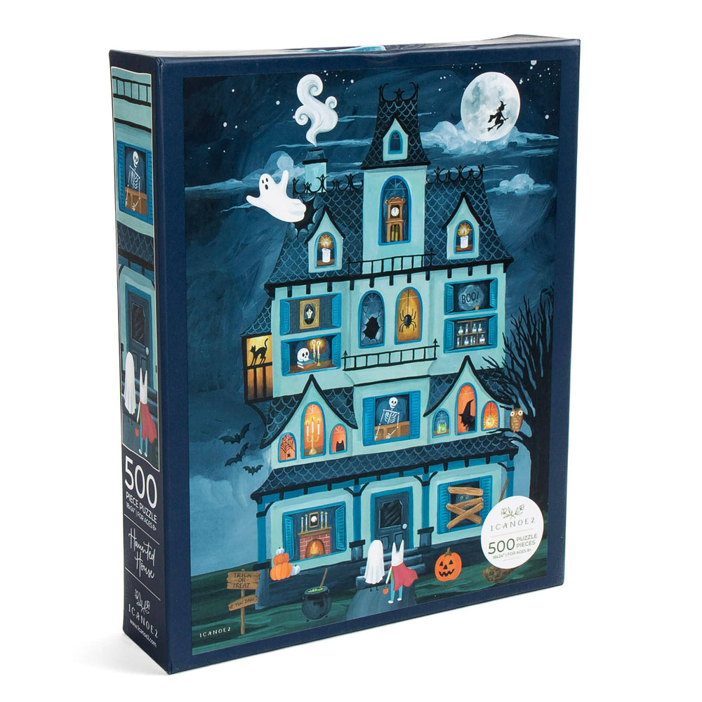 Halloween House - 500 Piece Jigsaw Puzzle by 1Canoe2 - 1canoe2 | One Canoe Two Paper Co. - Jigsaw Puzzles - The Puzzle Center -