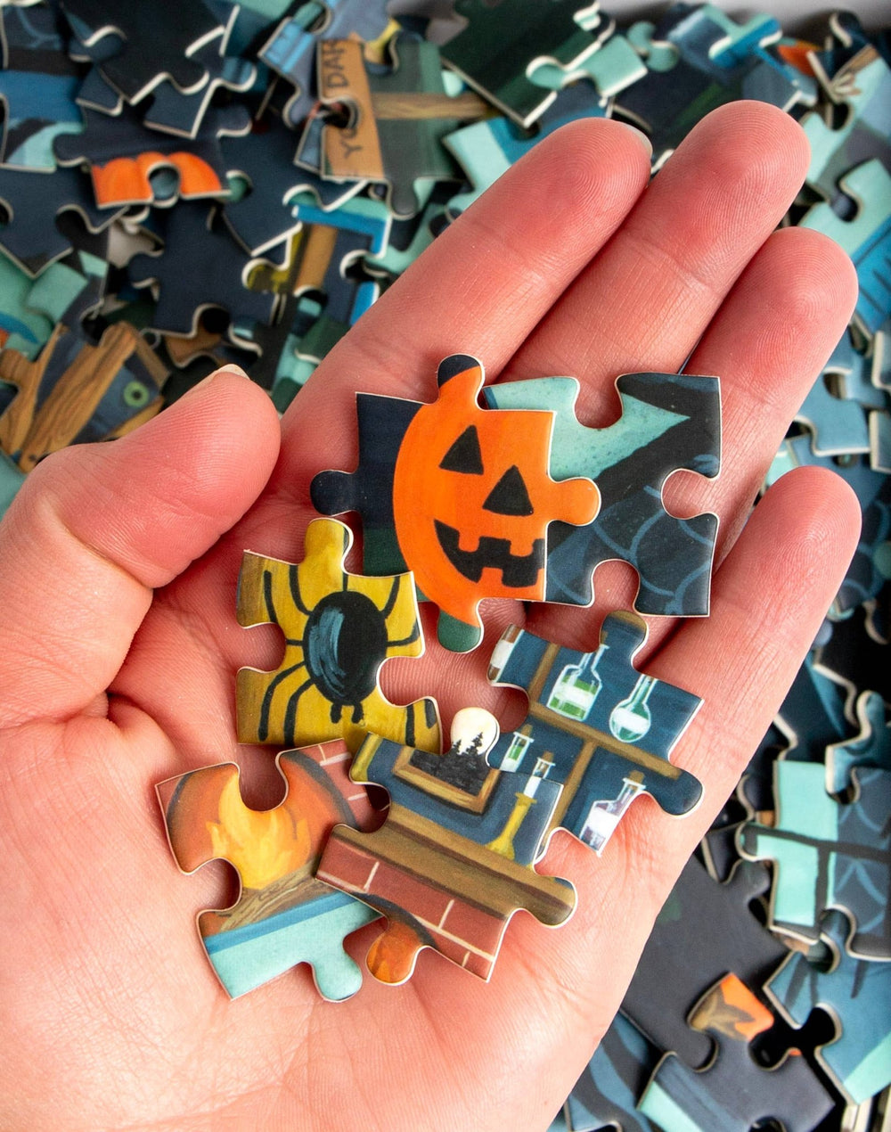 Halloween House - 500 Piece Jigsaw Puzzle by 1Canoe2 - 1canoe2 | One Canoe Two Paper Co. - Jigsaw Puzzles - The Puzzle Center -