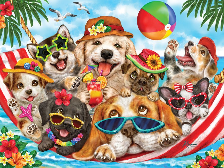 Hammock Party Easy Handling 275 Piece Jigsaw Puzzle | Cobble Hill - Jigsaw Puzzles - The Puzzle Center