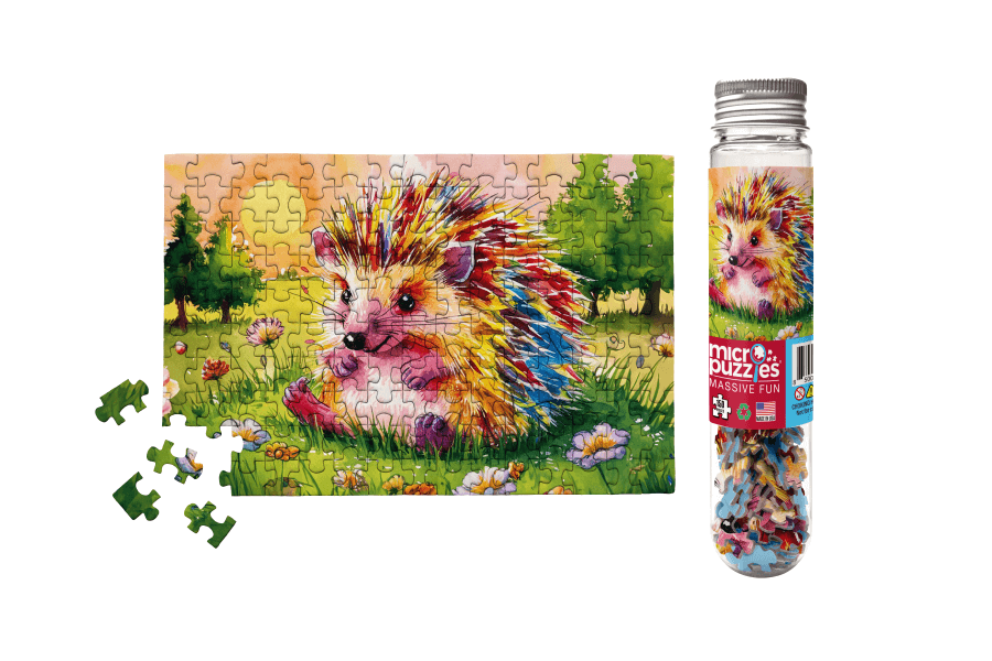 Happy Little Hedgehog 150 Piece Mini Jigsaw Puzzle | MicroPuzzles - Mini Jigsaw Puzzles - The Puzzle Center