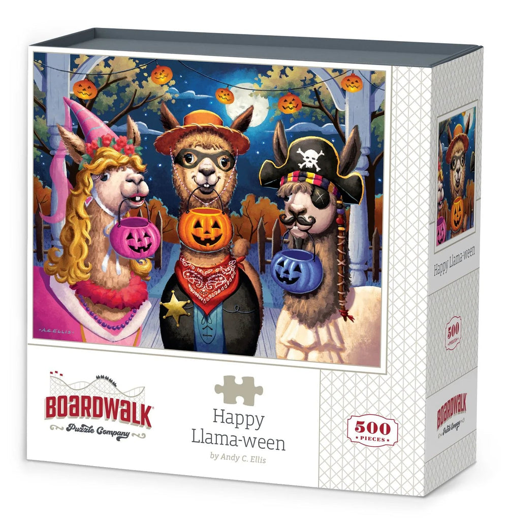 Happy Llama - ween 500 Piece Jigsaw Puzzle | Boardwalk Puzzles - Jigsaw Puzzles - The Puzzle Center