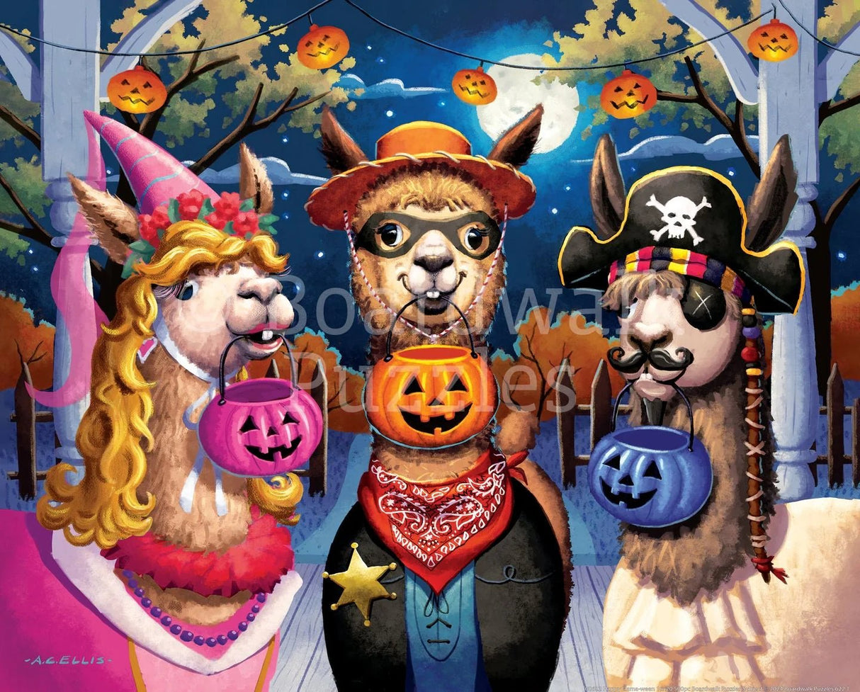 Happy Llama - ween 500 Piece Jigsaw Puzzle | Boardwalk Puzzles - Jigsaw Puzzles - The Puzzle Center