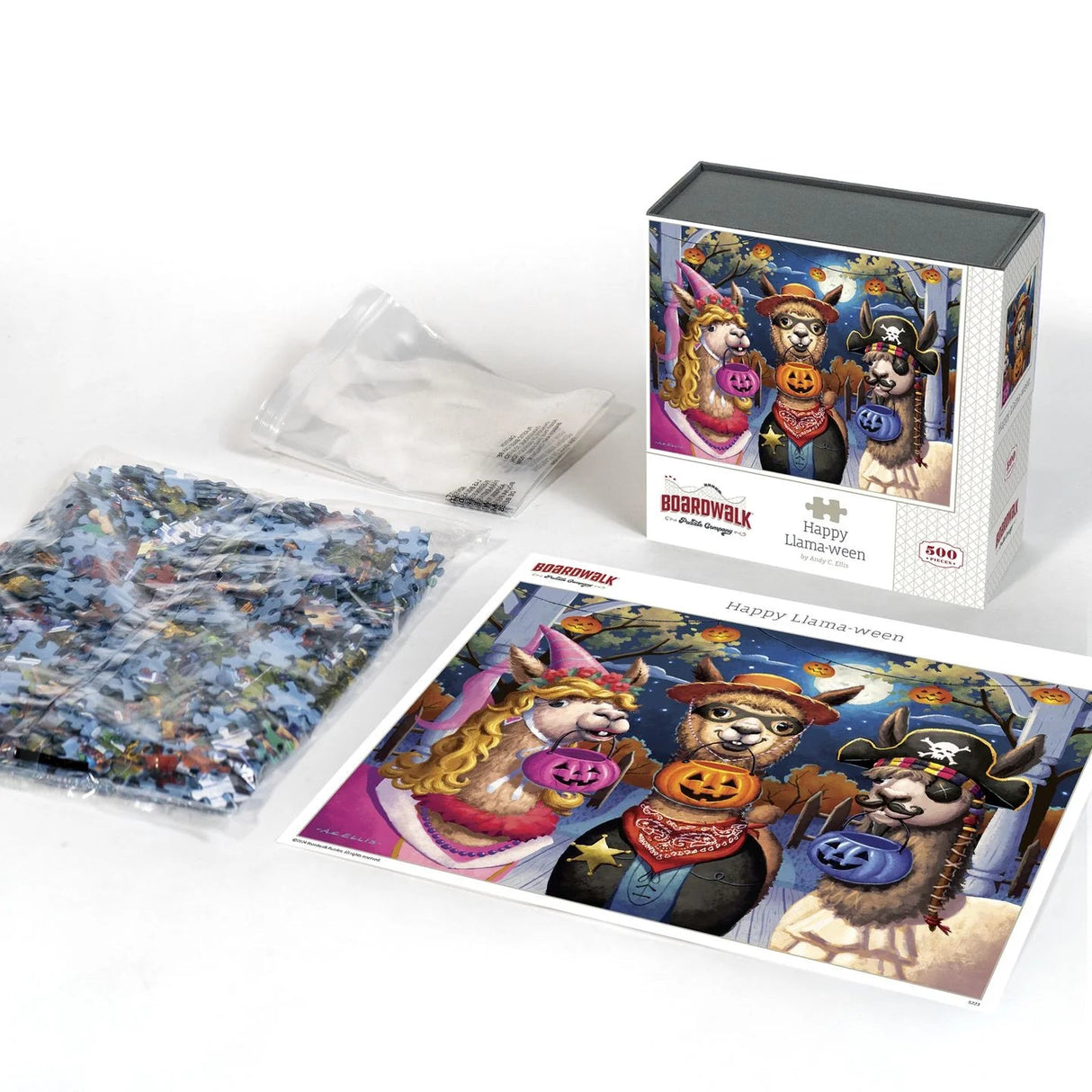 Happy Llama - ween 500 Piece Jigsaw Puzzle | Boardwalk Puzzles - Jigsaw Puzzles - The Puzzle Center