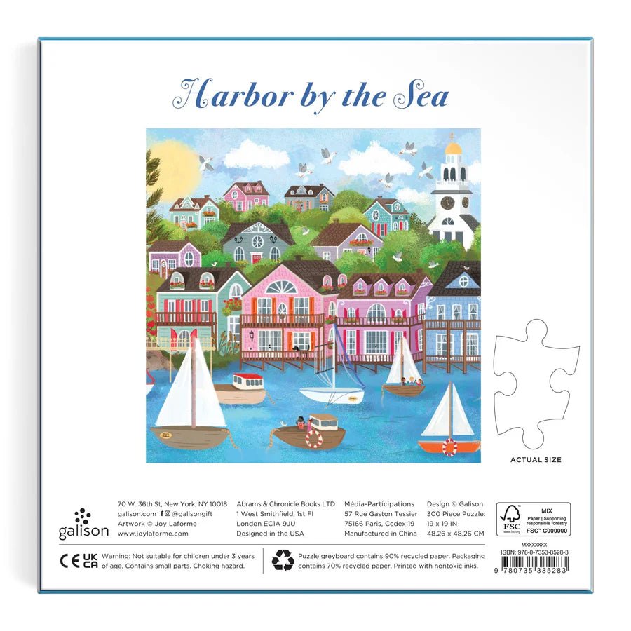 Harbor By The Sea 300 Piece Jigsaw Puzzle by Galison - Galison - Jigsaw Puzzles - The Puzzle Center