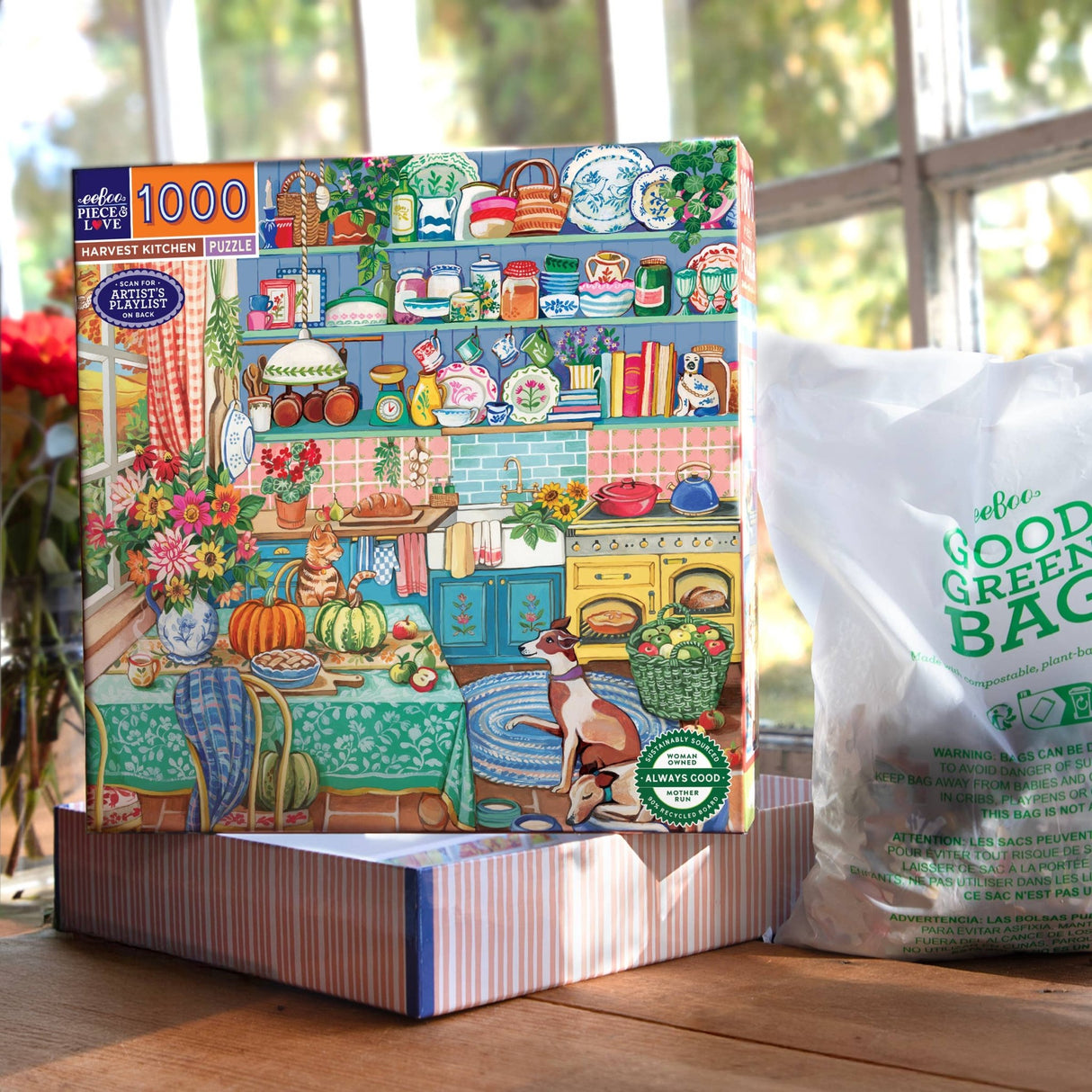 Harvest Kitchen 1000 Piece Jigsaw Puzzle | eeBoo - Jigsaw Puzzles - The Puzzle Center