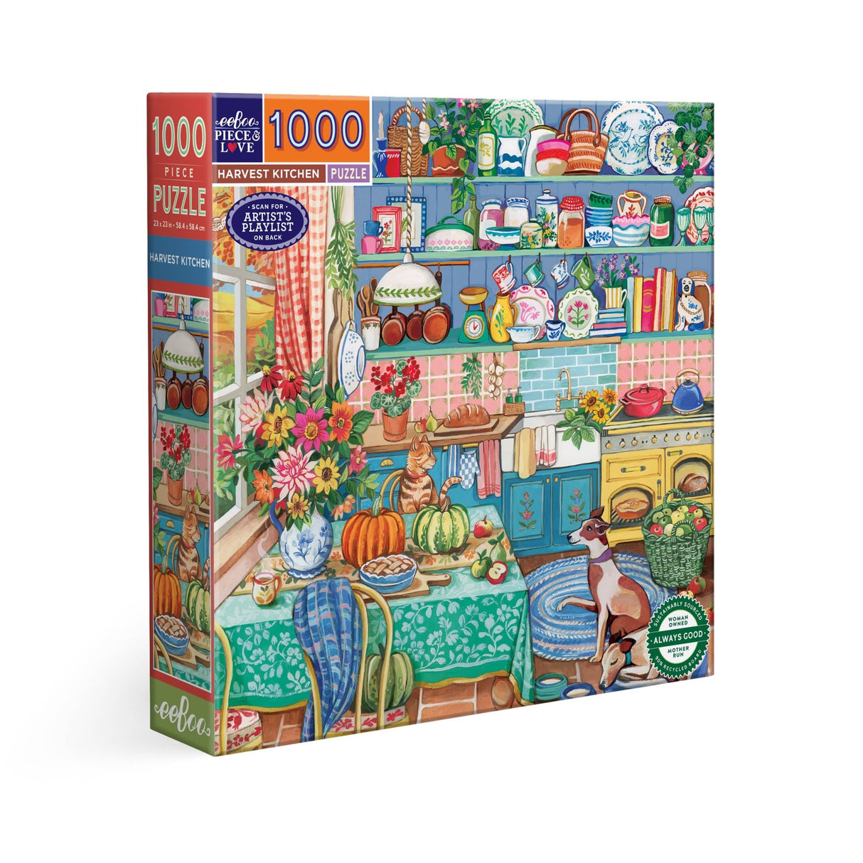 Harvest Kitchen 1000 Piece Jigsaw Puzzle | eeBoo - Jigsaw Puzzles - The Puzzle Center