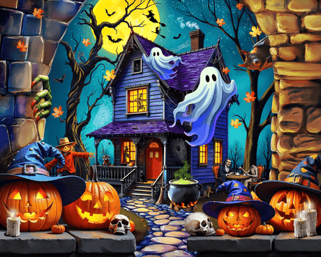 Haunted Halloween Party 1000 Piece Jigsaw Puzzle | Springbok Puzzles - Springbok Puzzles - Jigsaw Puzzles - The Puzzle Center