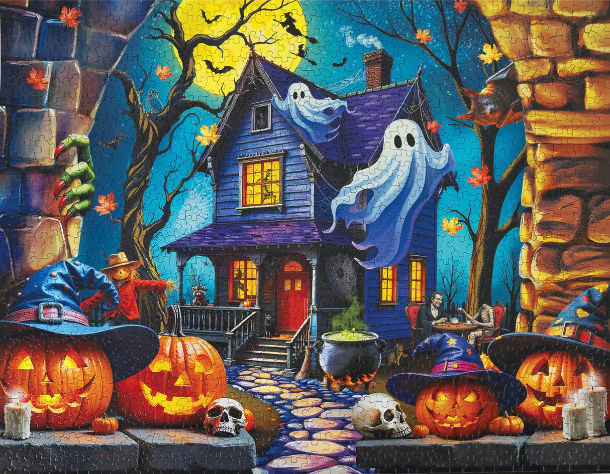Haunted Halloween Party 1000 Piece Jigsaw Puzzle | Springbok Puzzles - Springbok Puzzles - Jigsaw Puzzles - The Puzzle Center