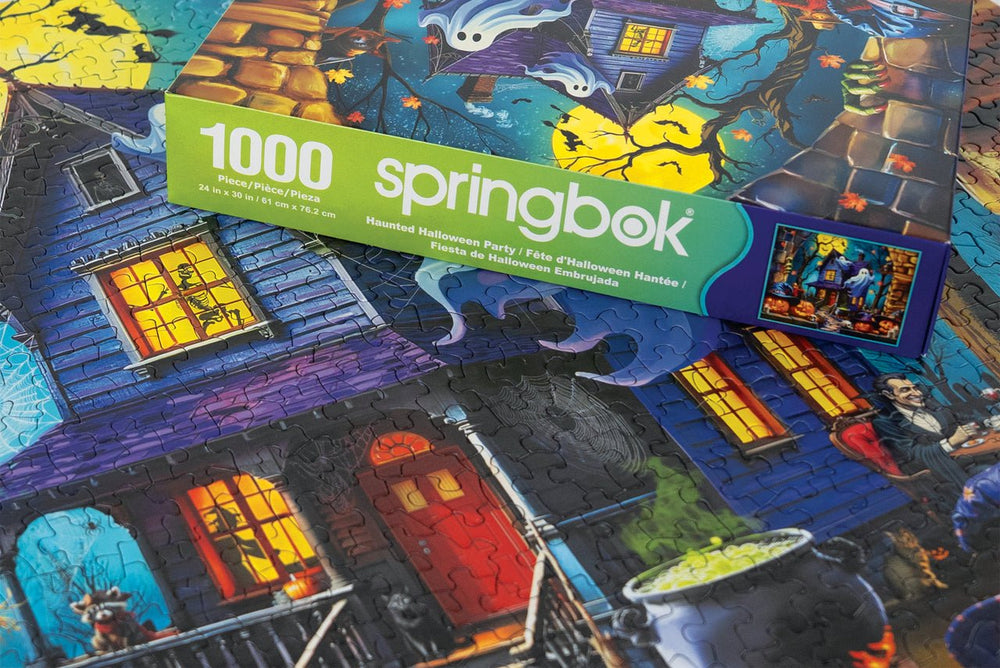 Haunted Halloween Party 1000 Piece Jigsaw Puzzle | Springbok Puzzles - Springbok Puzzles - Jigsaw Puzzles - The Puzzle Center