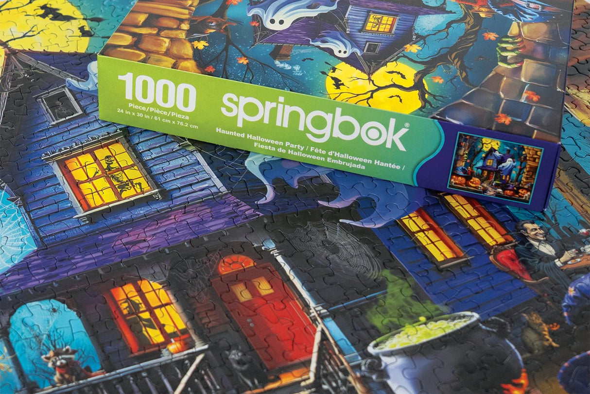 Haunted Halloween Party 1000 Piece Jigsaw Puzzle | Springbok Puzzles - Springbok Puzzles - Jigsaw Puzzles - The Puzzle Center