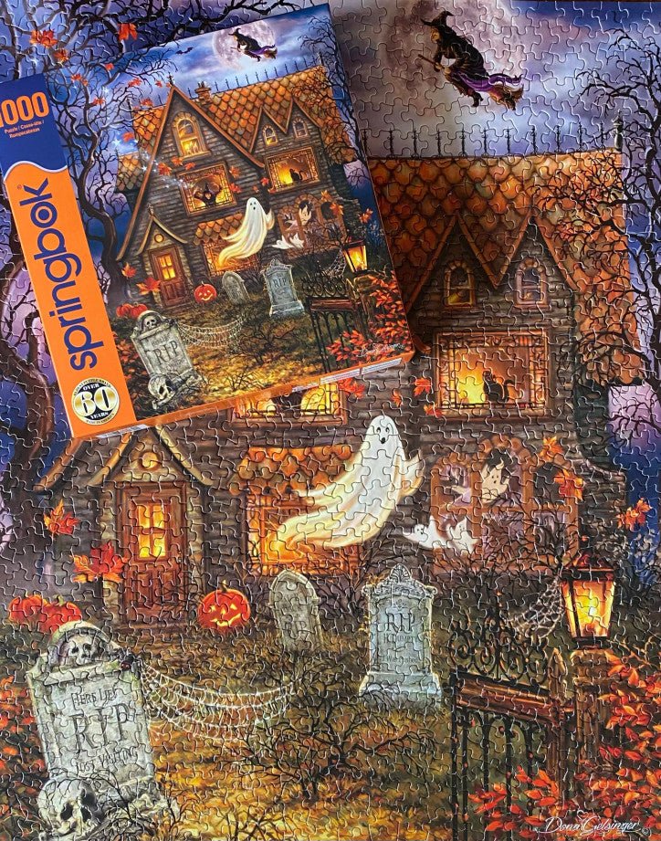 Haunted House 1000 Piece Jigsaw Puzzle by Springbok Puzzles - Springbok Puzzles - Jigsaw Puzzles - The Puzzle Center -