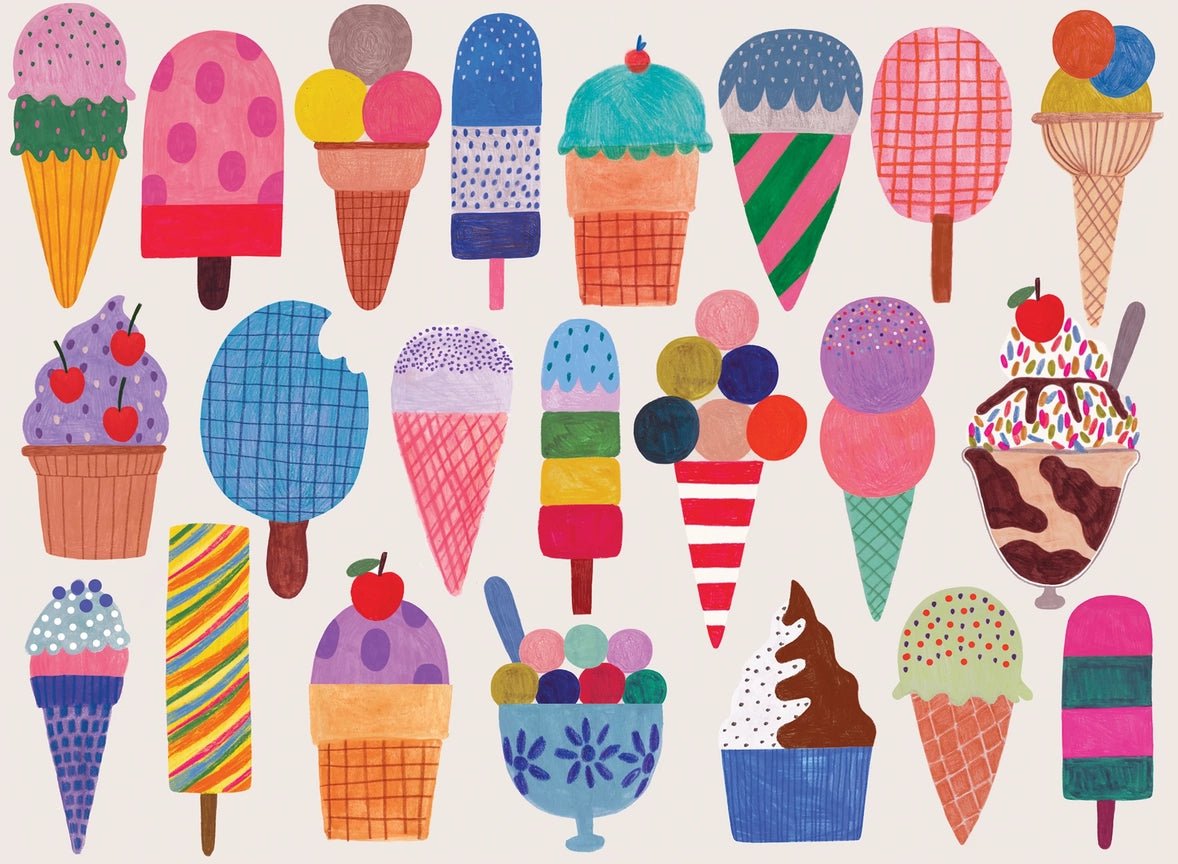 Here's the Scoop Jigsaw Puzzle - 500 Piece Ice Cream Puzzle by Puzzlefolk - Puzzlefolk - Jigsaw Puzzles - The Puzzle Center -