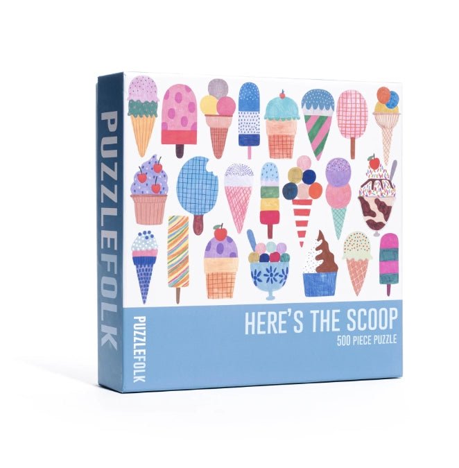 Here's the Scoop Jigsaw Puzzle - 500 Piece Ice Cream Puzzle by Puzzlefolk - Puzzlefolk - Jigsaw Puzzles - The Puzzle Center -