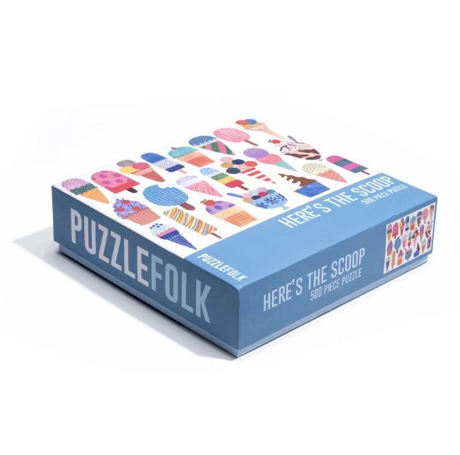 Here's the Scoop Jigsaw Puzzle - 500 Piece Ice Cream Puzzle by Puzzlefolk - Puzzlefolk - Jigsaw Puzzles - The Puzzle Center -