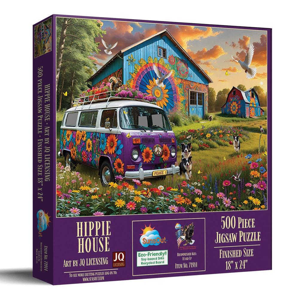 Hippie House 500 Piece Jigsaw Puzzle by SunsOut Puzzles - SunsOut - Jigsaw Puzzles - The Puzzle Center