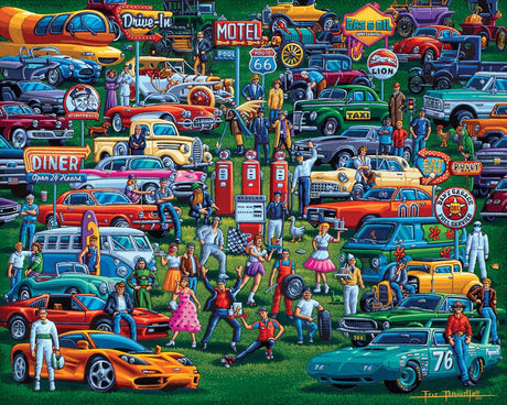 History of Cars 500 Piece Puzzle by Dowdle - Dowdle - Jigsaw Puzzles - The Puzzle Center -