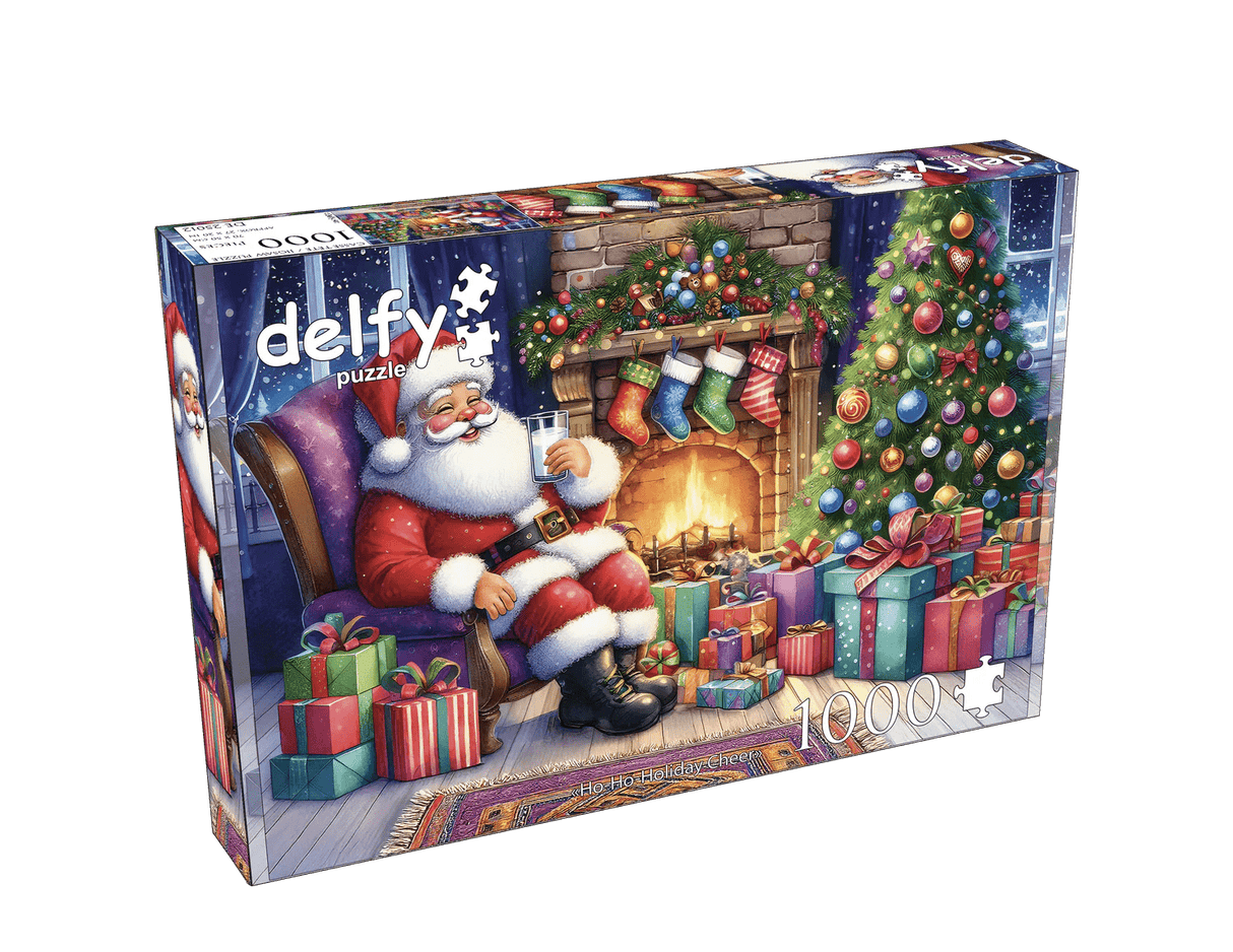 Ho - Ho - Holiday Cheer 1000 Piece Jigsaw Puzzle | Delfy Puzzles - Jigsaw Puzzles - The Puzzle Center