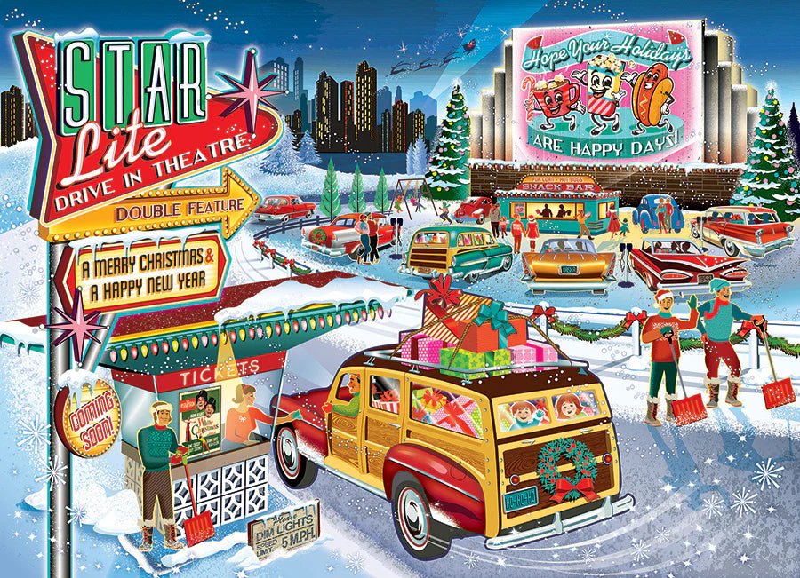 Holiday Drive In 1000 Piece Jigsaw Puzzle | Cobble Hill - Jigsaw Puzzles - The Puzzle Center
